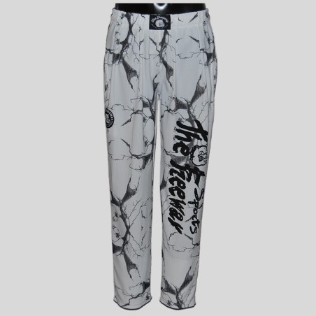 pantalone bodybuilding bianco marmorizzato  unisex the freeway art.252