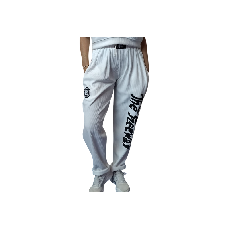 pantalone bodybuilding bianco unisex the freeway art.252