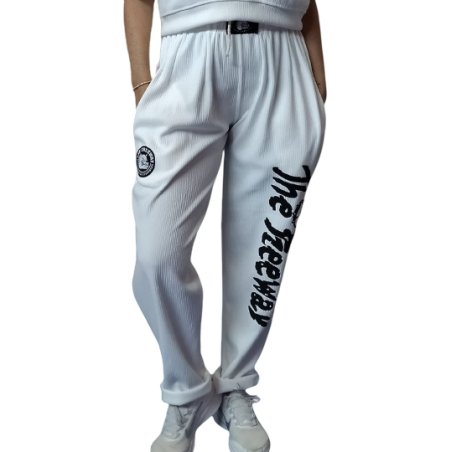 pantalone bodybuilding bianco unisex the freeway art.252