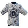 Maglia Stondata bodybuilding The Freeway bianco marmorizzato Art.2272