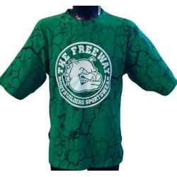 Maglia Stondata bodybuilding The Freeway verde bandiera marm.Art.2272