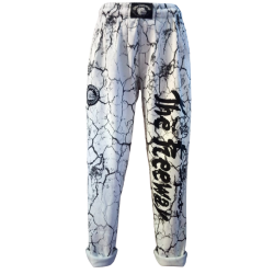 pantalone bodybuilding bianco marmorizzato  unisex the freeway art.252