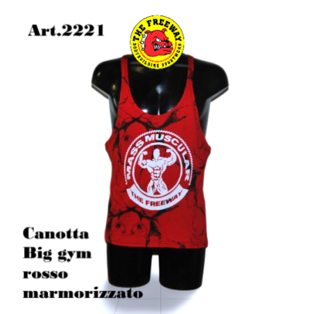 Canotta bodybuilding  Vogatora rosso marm.