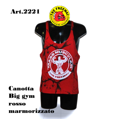 Canotta bodybuilding  Vogatora rosso marm.